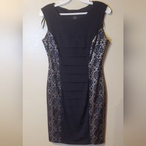 Navy blue and gold dress size 8